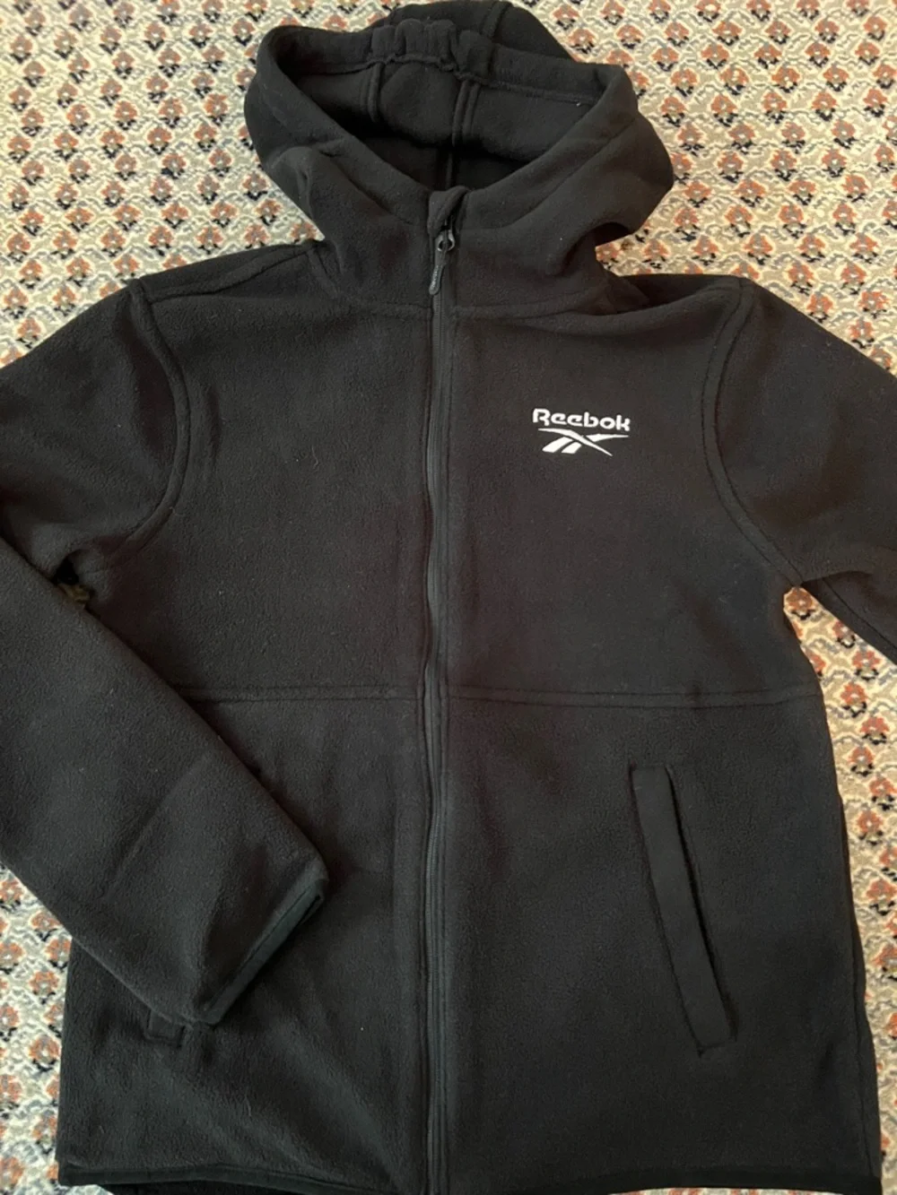 NWT Reebok Black Kids Fleece Full Zip Hoodie Size M (10-12)